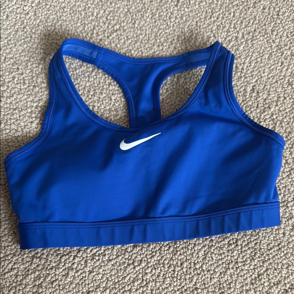 Nike Blue Sports Bra with Racerback Design
